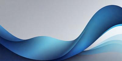 The primary subject of the image is a blue wave, which is the main focus of the scene. The wave is depicted in a digital art style, giving it a modern and visually appealing appearance. The setting is a white background, which provides a clean and minimalist environment for the wave to stand out. The overall atmosphere of the image is calm and serene, with the blue wave representing a sense of tranquility and movement.