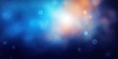 The primary subject of the image is a blue and orange nebula, which is the main object, scene, or focus of the image. The setting or background of the image is a dark, starry sky, with the nebula being the most prominent feature. The visual style of the image is a combination of a photo and digital art, creating a unique and captivating representation of the nebula. The dominant colors in the image are blue and orange, which contribute to the overall atmosphere of the scene.