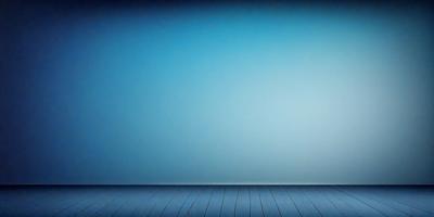 The primary subject of the image is a blue wall with a wooden floor. The setting is a room with a blue wall and a wooden floor. The visual style is a photo, and the colors and mood are predominantly blue, creating a calm and serene atmosphere.