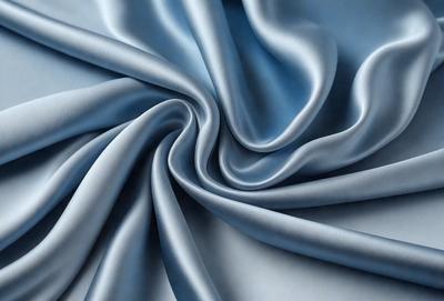 The primary subject of the image is a blue fabric, which is the main object, scene, or focus of the image. The setting or background is a blue cloth, and the visual style is a photo. The dominant colors and overall atmosphere are blue and serene.