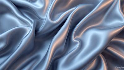 The primary subject of the image is a close-up of a blue fabric, possibly a piece of silk or satin. The setting is a room with a blue background, which adds to the overall atmosphere. The visual style is a close-up of the fabric, showcasing its texture and details. The colors and mood of the image are predominantly blue, creating a calm and serene atmosphere.