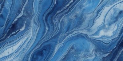 The primary subject of the image is a blue and white marbled surface, which appears to be a piece of marble or a marbled wall. The setting is a room with a blue and white marbled wall, and the visual style is a close-up of the marbled surface. The colors and mood of the image are predominantly blue and white, creating a calm and serene atmosphere.