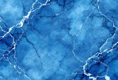 The primary subject of the image is a blue and white patterned wallpaper. The setting is a blue and white wall, which serves as the background. The visual style is a digital art, as the image is a digital representation of the wallpaper. The dominant colors are blue and white, creating a calm and soothing atmosphere.