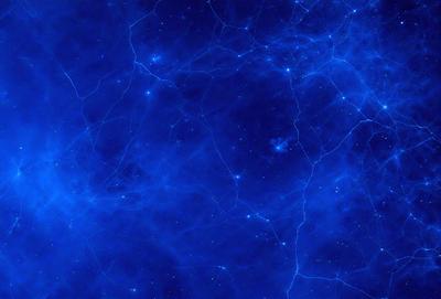 The primary subject of the image is a blue background with a pattern of white lines. The setting appears to be a night sky, with the background being a deep blue color. The visual style of the image is a combination of a photo and digital art, creating a unique and captivating atmosphere. The colors and mood of the image are predominantly blue, with the white lines adding a touch of contrast and interest to the overall composition.