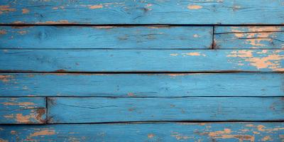 The primary subject of the image is a blue wooden wall with visible nails. The setting is a room with a blue wooden wall, and the visual style is a photo. The dominant colors are blue and white, creating a calm and serene atmosphere.