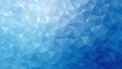 The primary subject of the image is a blue background with a pattern of triangles. The setting is a blue sky, and the visual style is a digital art or illustration. The dominant colors are blue and white, creating a calm and serene atmosphere.