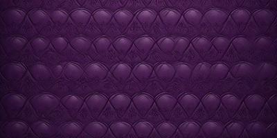 The primary subject of the image is a purple wall with a pattern of hearts. The setting is a room with a purple wallpaper, and the visual style is a close-up of the wallpaper. The dominant colors are purple and white, creating a calm and soothing atmosphere.