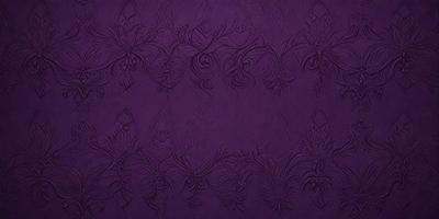 Purple, black, and white design on a purple background.