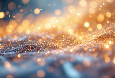 The primary subject of the image is a brightly lit, colorful background featuring a pattern of sparkling lights. The setting appears to be a dark background, which contrasts with the vibrant colors and lighting. The visual style of the image is a combination of digital art and illustration, creating a dynamic and eye-catching scene. The colors and mood of the image are predominantly warm and inviting, with the sparkling lights adding a sense of energy and excitement to the overall atmosphere.
