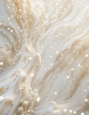 The primary subject of the image is a close-up of a white, swirling, and flowing substance, possibly a frothy liquid or a creamy substance. The setting is a white background, which provides a clean and minimalistic appearance. The visual style is a combination of a photo and digital art, creating a unique and artistic representation of the subject. The colors and mood of the image are predominantly white, giving it a clean and serene atmosphere.