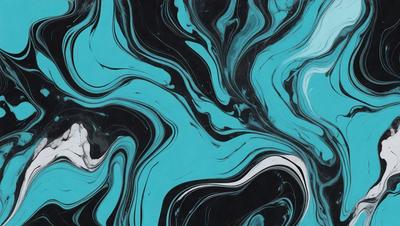 The primary subject of the image is a blue and black swirling pattern, which appears to be a painting or a digital artwork. The setting is a black and blue background, which complements the swirling pattern. The visual style is a mix of artistic and digital elements, creating a unique and captivating visual experience. The dominant colors are blue and black, which evoke a sense of depth and intrigue.