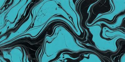 The primary subject of the image is a blue and black marbled pattern, which is the main focus of the image. The setting is a black and blue marbled surface, which serves as the backdrop for the pattern. The visual style of the image is a close-up of the marbled pattern, showcasing its intricate details. The colors and mood of the image are predominantly blue and black, creating a sense of depth and sophistication.