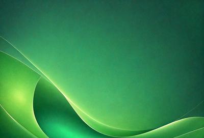 The primary subject of the image is a green, curved surface that resembles a piece of art or a design. The setting is a dark background, which contrasts with the green surface. The visual style appears to be a combination of digital art and illustration, creating a unique and eye-catching design. The colors and mood of the image are predominantly green, giving it a calm and soothing atmosphere.