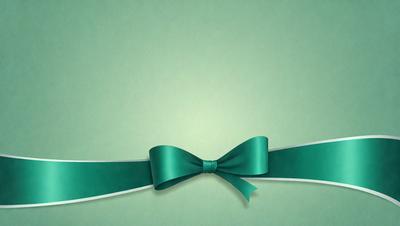 The primary subject of the image is a green bow, which is prominently displayed in the foreground. The setting is a green background, which creates a contrast with the bow. The visual style is a close-up of the bow, emphasizing its details. The colors and mood of the image are predominantly green, giving it a fresh and natural appearance.