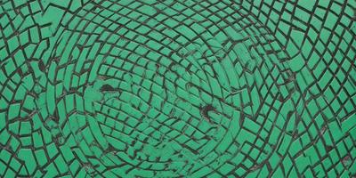 The primary subject of the image is a green, circular, and intricately designed pattern. The pattern is reminiscent of a woven or knitted design, giving it a unique and artistic appearance. The setting is a green surface, which complements the vibrant colors of the pattern. The visual style of the image is a combination of digital art and illustration, creating a captivating and visually appealing piece. The colors and mood of the image are lively and energetic, with the green