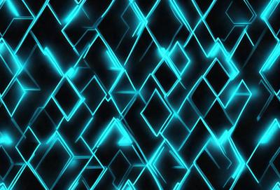 The primary subject of the image is a blue and green patterned background. The setting is a dark background, which contrasts with the brightly colored pattern. The visual style is a digital art or illustration, as the pattern appears to be a digital creation. The colors and mood of the image are vibrant and energetic, with the blue and green hues creating a lively atmosphere.