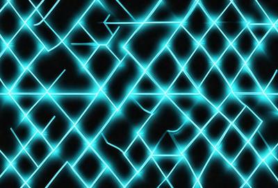 The primary subject of the image is a blue and white pattern, which appears to be a digital art or illustration. The setting is a black background, which contrasts with the blue and white pattern. The visual style suggests that the image is a creative and artistic representation of a geometric design. The dominant colors are blue and white, giving the image a modern and sophisticated appearance.