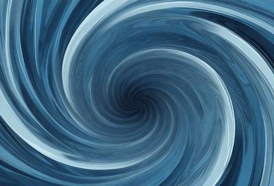 The primary subject of the image is a spiral pattern, which is the main object, scene, or focus of the image. The spiral pattern is set against a blue background, creating a visually striking contrast. The spiral pattern is a digital art piece, showcasing the artist's skill in creating intricate designs. The overall atmosphere of the image is dynamic and captivating, with the spiral pattern serving as the central point of interest.