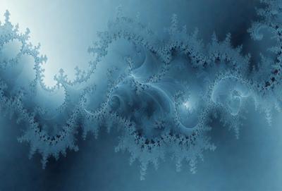 The primary subject of the image is a blue and white spiral pattern, which appears to be a digital art or illustration. The setting is a dark blue background, creating a contrasting and visually striking scene. The visual style of the image is a combination of digital art and illustration, with a focus on the intricate spiral pattern. The colors and mood of the image are predominantly dark blue and white, giving it a calm and serene atmosphere.