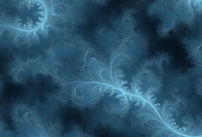 The primary subject of the image is a blue and white swirling pattern, which appears to be a digital art or illustration. The setting is a dark blue background, creating a contrasting and dramatic atmosphere. The visual style suggests that the image is a creative and artistic representation of a swirling design. The colors and mood convey a sense of depth and intricacy, with the swirling pattern capturing the viewer's attention.