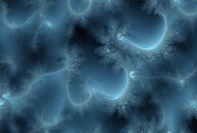 The primary subject of the image is a blue and white swirling pattern, which appears to be a digital art or illustration. The setting is a dark blue background, creating a contrasting and dramatic effect. The visual style is a combination of digital art and illustration, with a focus on the swirling pattern. The colors and mood of the image are predominantly dark blue and white, giving it a moody and artistic atmosphere.