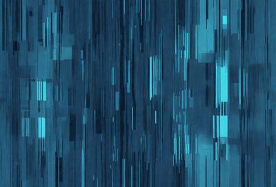 The primary subject of the image is a blue and white patterned background. The setting is a blue and white patterned wall, which creates a visually striking and unique environment. The visual style of the image is a combination of digital art and illustration, giving it a modern and artistic appearance. The dominant colors in the image are blue and white, which contribute to a calm and soothing atmosphere.