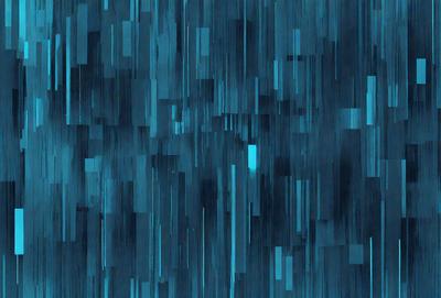 The primary subject of the image is a blue and white patterned background. The setting is a blue sky, and the visual style appears to be a digital art or illustration. The dominant colors are blue and white, creating a calm and serene atmosphere.