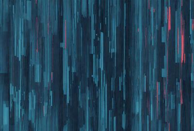 The primary subject of the image is a blue and black patterned background. The setting is a dark blue background with a pattern of red and blue streaks. The visual style is a digital art or illustration, creating a unique and intricate design. The colors and mood of the image are predominantly dark and moody, with the blue and black pattern providing a sense of depth and contrast.