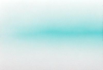 The primary subject of the image is a blue and white striped background. The setting is a white wall, and the visual style is a photo. The dominant colors are blue and white, creating a calm and soothing atmosphere.