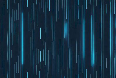 The primary subject of the image is a blue and white patterned background. The setting is a dark, blue-toned environment, which creates a moody atmosphere. The visual style appears to be a combination of digital art and illustration, as the pattern is intricate and detailed. The colors and mood of the image are predominantly blue, with some white accents, giving it a calm and serene appearance.