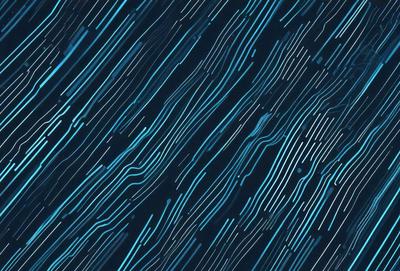 The primary subject of the image is a blue and white patterned background. The setting is a dark blue sky, and the visual style appears to be a digital art or illustration. The colors and mood of the image are predominantly blue and dark, creating a calm and serene atmosphere.
