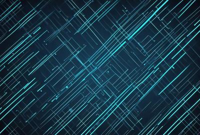 The primary subject of the image is a blue and green patterned background. The setting is a dark blue background with a pattern of blue and green squares. The visual style is a digital art or illustration, creating a vibrant and colorful atmosphere. The dominant colors are blue and green, giving the image a lively and energetic mood.
