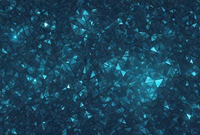 The primary subject of the image is a blue and white geometric pattern. The setting is a blue background, which creates a visually appealing contrast with the pattern. The visual style is a combination of digital art and illustration, as the pattern is intricately designed and detailed. The dominant colors are blue and white, creating a calm and soothing atmosphere.
