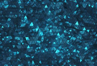 The primary subject of the image is a blue and white geometric pattern. The setting is a blue background, which creates a visually appealing contrast with the pattern. The visual style is a combination of digital art and illustration, as the pattern is intricately designed and detailed. The dominant colors are blue and white, which contribute to a calm and soothing atmosphere.