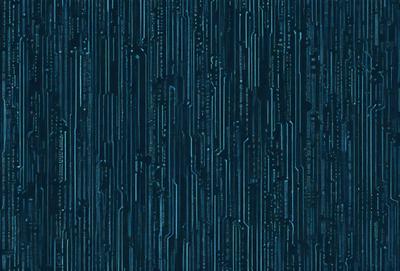 The primary subject of the image is a blue and black patterned wallpaper. The setting is a room with a blue and black wallpapered wall. The visual style is a patterned wallpaper, which gives the room a modern and stylish appearance. The dominant colors are blue and black, creating a calm and sophisticated atmosphere.