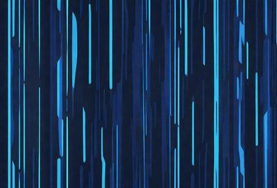 The primary subject of the image is a blue and black patterned wallpaper. The setting is a room with a blue and black wallpapered wall. The visual style is a patterned wallpaper, which gives the room a unique and modern appearance. The dominant colors are blue and black, creating a calm and sophisticated atmosphere.