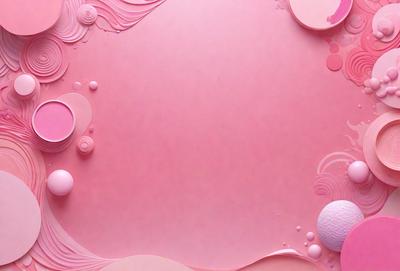 The primary subject of the image is a pink background with a white circle in the center. The setting appears to be a creative or artistic environment, possibly a studio or workspace. The visual style of the image is a combination of digital art and illustration, with the pink and white colors creating a warm and inviting atmosphere.