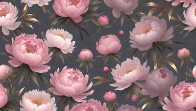 The primary subject of the image is a close-up of a pink flower, which is the main focus of the image. The setting is a gray background, which provides a contrasting backdrop for the flower. The visual style is a digital art or illustration, as the flower is depicted in a detailed and realistic manner. The dominant colors in the image are pink and white, creating a soft and delicate atmosphere.