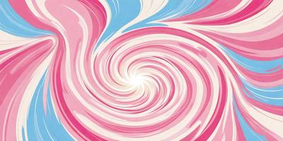 The primary subject of the image is a spiral pattern, which is the main object, scene, or focus of the image. The spiral pattern is set against a blue and pink background, creating a visually striking and colorful scene. The spiral pattern is depicted in a digital art style, giving it a modern and vibrant appearance. The overall atmosphere of the image is lively and energetic, with the spiral pattern representing a sense of movement and dynamism.