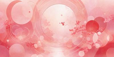 The primary subject of the image is a pink flower, which is the main focus of the scene. The setting is a pink and white background, creating a visually appealing and harmonious environment. The visual style of the image is a combination of digital art and illustration, giving it a unique and artistic appearance. The dominant colors in the image are pink and white, creating a warm and inviting atmosphere.