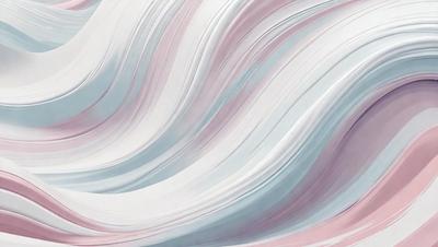 The primary subject of the image is a painting of a wave, featuring a mix of blue, pink, and white colors. The setting is a canvas, and the visual style is a painting. The dominant colors and overall atmosphere of the painting are calming and serene, with the blue and white colors creating a sense of tranquility.