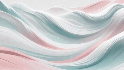 The primary subject of the image is a wave, which is the main object, scene, or focus of the image. The wave is depicted in a digital art style, with a blue and white color scheme. The setting or background of the image features a white and pink color palette, creating a visually appealing and contrasting environment. The overall atmosphere of the image is dynamic and energetic, as the wave is captured in motion.