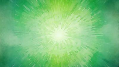 The primary subject of the image is a bright green circle, which appears to be a neon light or a light source. The setting is a green background, which complements the bright green circle. The visual style of the image is digital art, as it is a close-up of a neon light or a light source. The colors and mood of the image are predominantly green, with a vibrant and lively atmosphere.