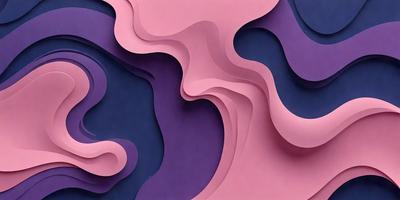 The primary subject of the image is a three-dimensional sculpture of a pink and purple smoke. The sculpture is made of paper and is displayed on a blue surface. The visual style of the image is a combination of digital art and illustration, creating a unique and artistic representation of the smoke. The colors and mood of the image are predominantly pink and purple, giving it a creative and whimsical appearance.