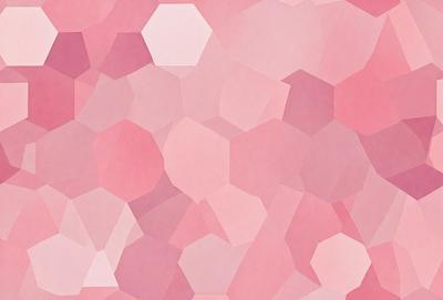 The primary subject of the image is a close-up of a pink and white patterned surface. The setting is a pink background, and the visual style appears to be a combination of a photo and digital art. The dominant colors are pink and white, creating a warm and inviting atmosphere.