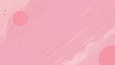 The primary subject of the image is a pink background with a few white stars scattered across it. The setting appears to be a cloudy sky, and the visual style is a combination of digital art and illustration. The dominant colors are pink and white, creating a warm and inviting atmosphere.