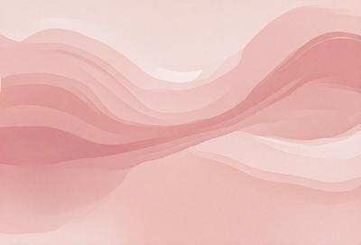The primary subject of the image is a pink background with a wave-like pattern. The setting is a pink surface, and the visual style appears to be a combination of digital art and illustration. The dominant colors are pink and white, creating a warm and inviting atmosphere.