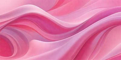 The primary subject of the image is a large, pink, flowing wave. The wave is the main focus of the image, and it is depicted in a vibrant pink color. The setting is a pink background, which complements the wave's color and adds to the overall visual style. The image is a painting, showcasing the artist's skill in capturing the flowing motion of the wave. The colors and mood of the painting are predominantly pink, creating a warm and inv