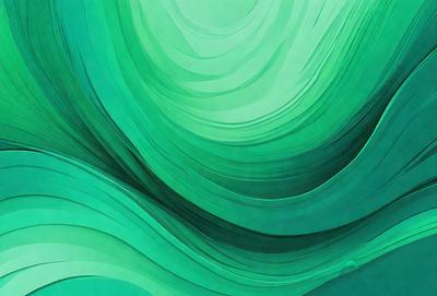 The primary subject of the image is a large, vibrant green leaf. The leaf is prominently displayed in the foreground, with a background of a green, swirling pattern. The visual style of the image is a combination of a photo and a digital art, creating a unique and eye-catching representation of the leaf. The colors and mood of the image are predominantly green, with a sense of freshness and natural beauty.