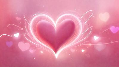 The primary subject of the image is a heart-shaped object, which is the main focus of the image. The heart is pink and appears to be a digital art or illustration. The setting is a pink background, which complements the heart's color. The visual style is digital art, as the heart is depicted in a digital manner. The colors and mood of the image are predominantly pink, creating a warm and affectionate atmosphere.
